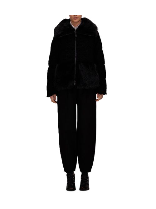 Giacca in tocco pelliccia effetto Astrakan HERNO | PI002320D12959300 NERO